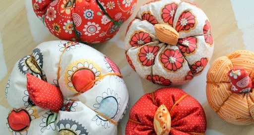 Scrap Fabric Pumpkins