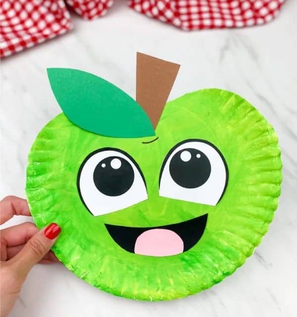 Paper Plate Apple Craft