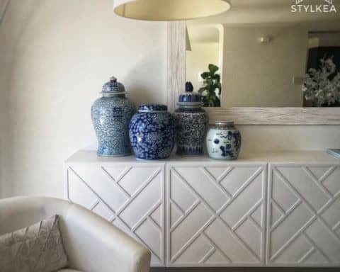 DIY Floating Geometric Sideboard