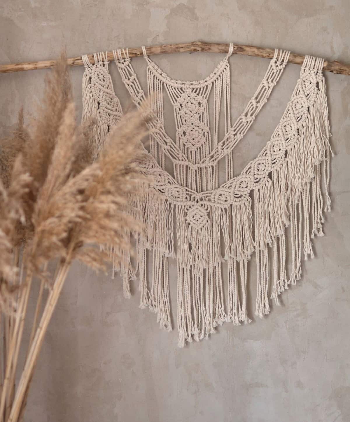 Macrame Wood Wall Hanging