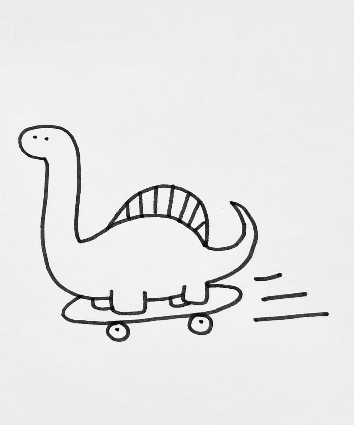 Skateboarding Dino