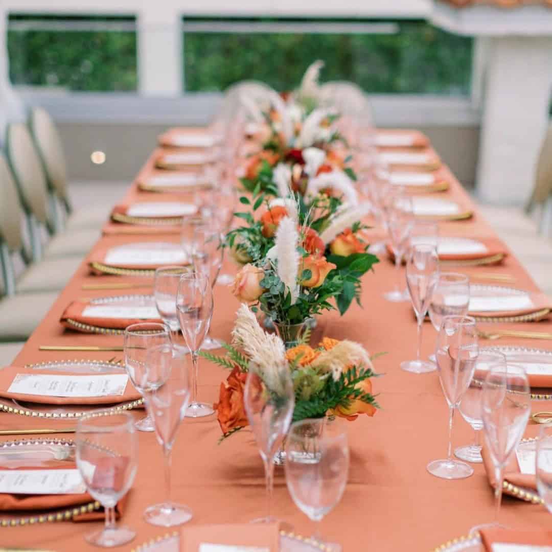 Coral Roses Centerpiece