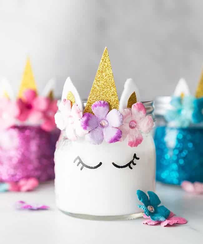 DIY Unicorn Slime Jars