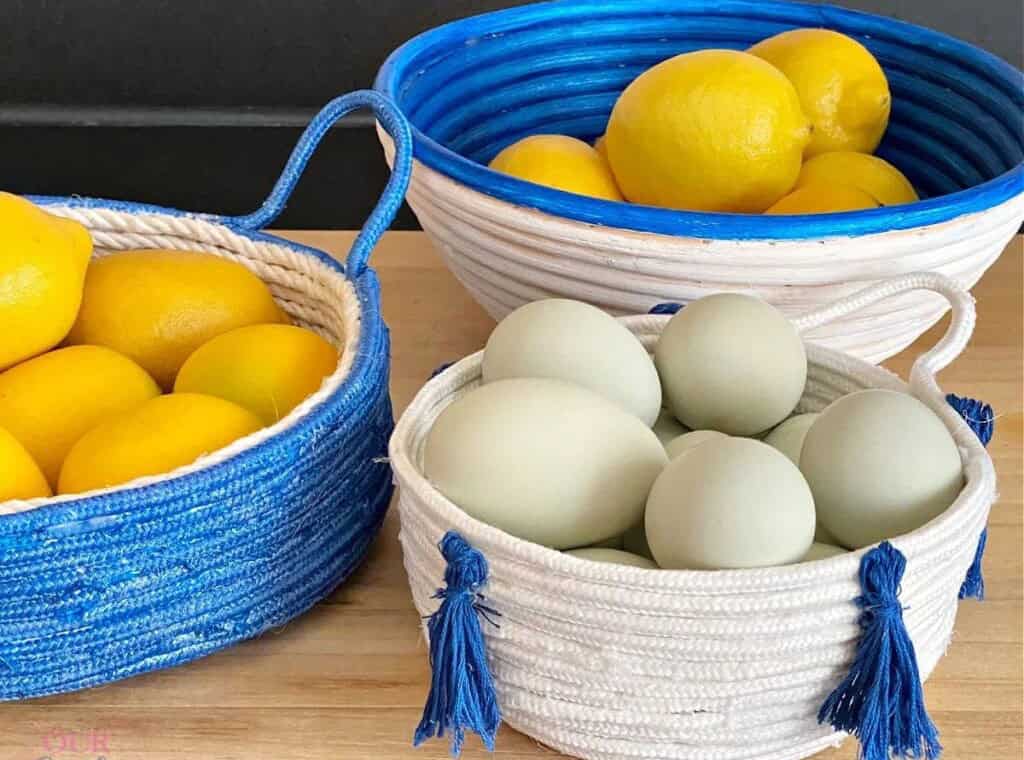 DIY No Sew Rope Bowl