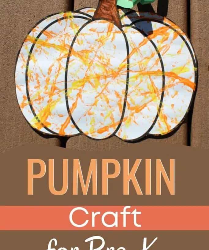 Marble Painting Pumpkin Craft