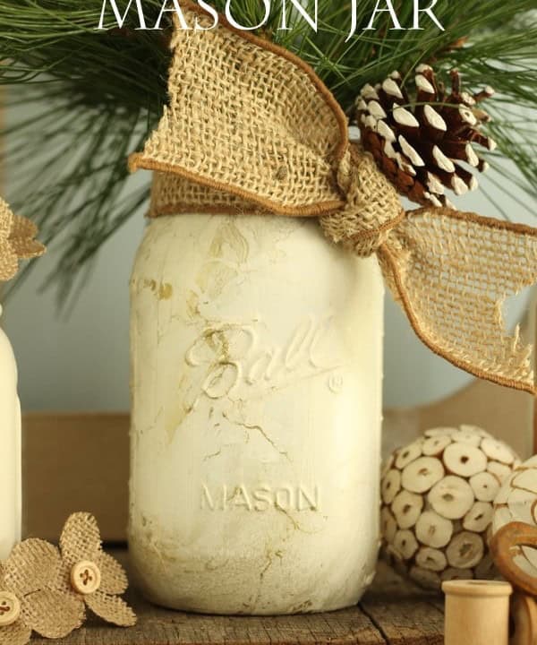 Gold Marbled Mason Jar