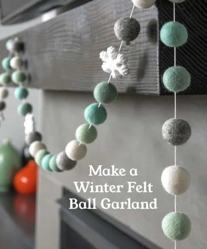 Winter Felt Ball Garland