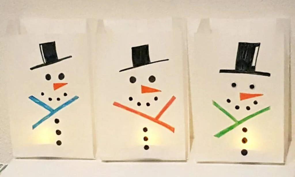 Snowman Luminaries