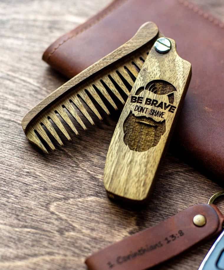 Wooden Pocket Beard Comb