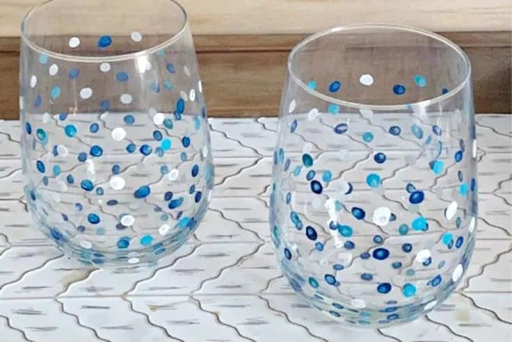 Hand Painted Wine Glasses