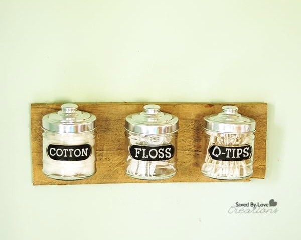 Glass Jar Bathroom Organizer