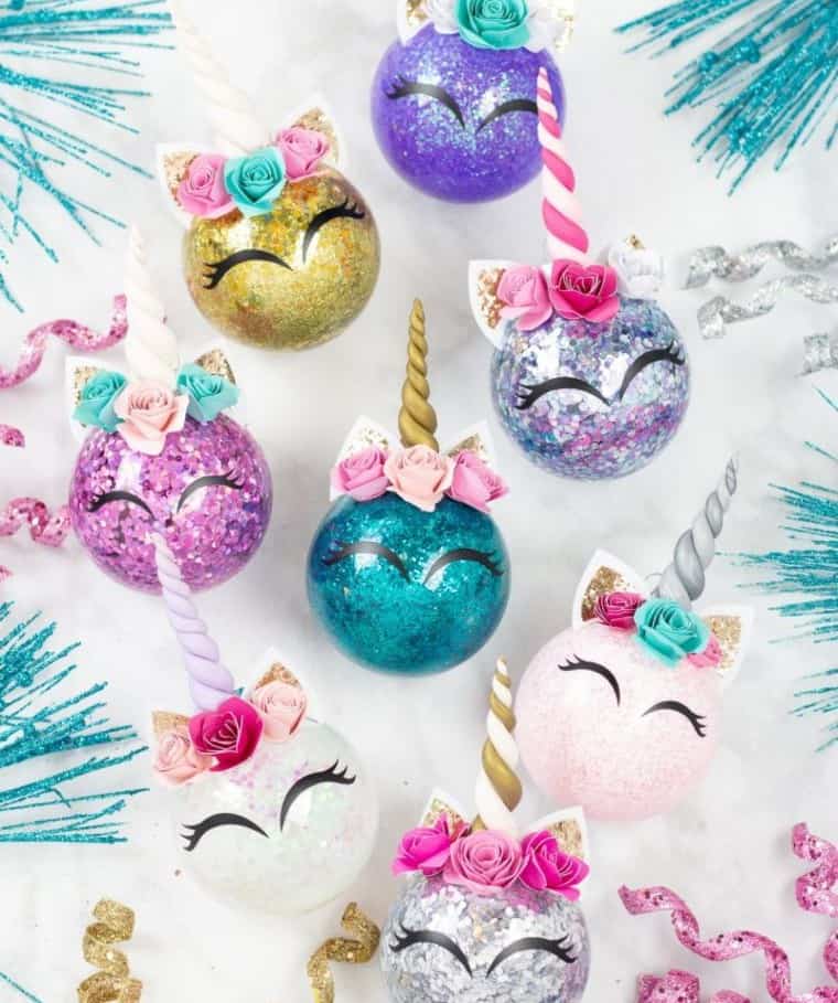 Unicorn Horn Christmas Ornaments