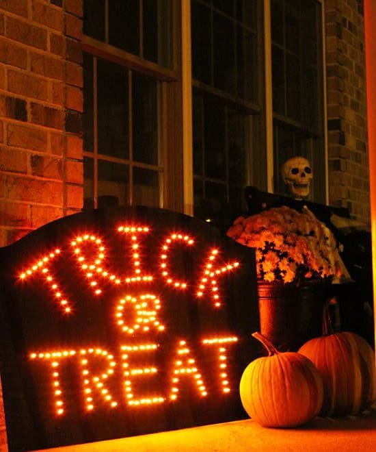 DIY Trick or Treat Sign