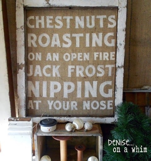 Chippy White Christmas Sign