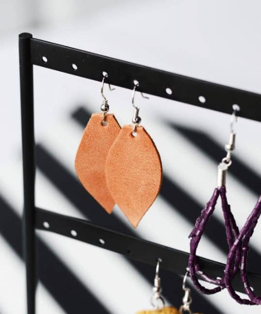 DIY Leather Dangle Earrings