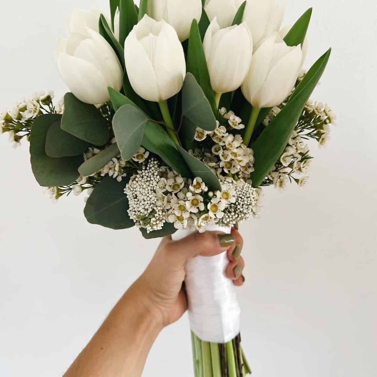 White Tulip Bouquet