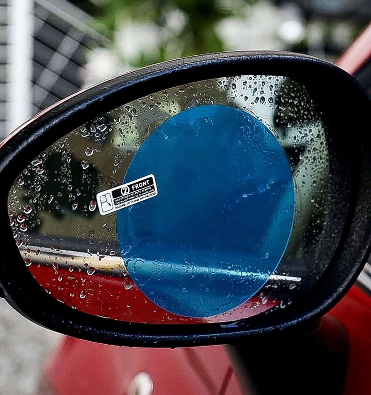 Place Rainproof Film on the Side of Mirrors