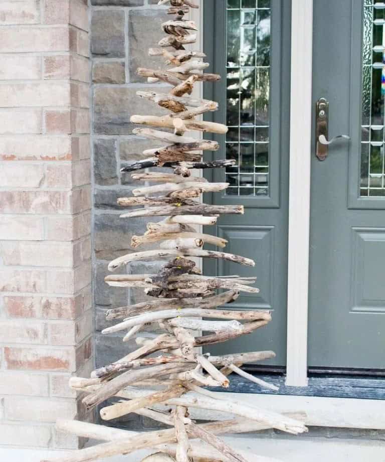 Rustic Driftwood Evergreen Tree