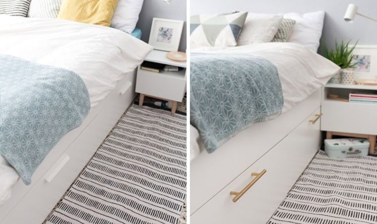 Brass Hardware Bed Upgrade