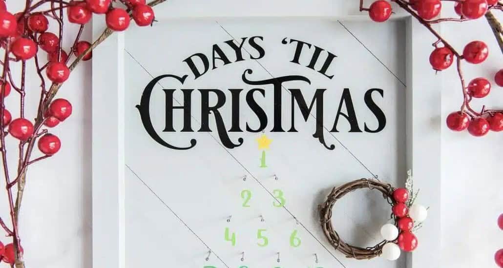 Christmas Countdown Sign