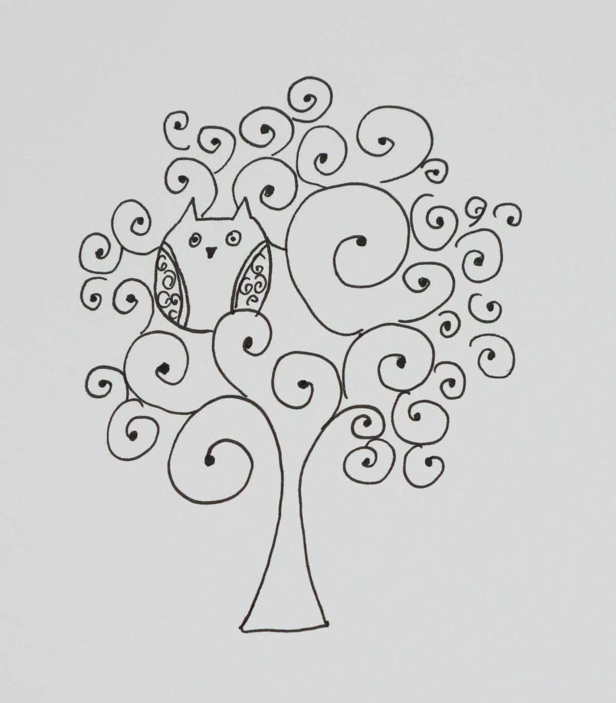 Swirly Owl in a Tree