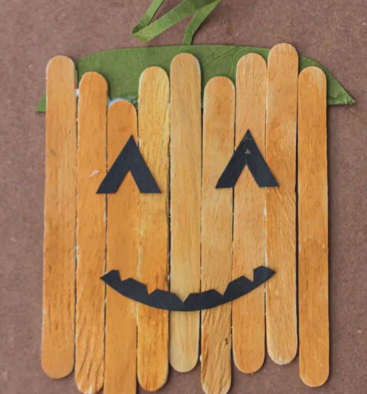 Popsicle Stick Pumpkin