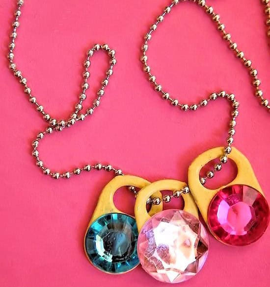 Soda Tab Gemstone Necklace