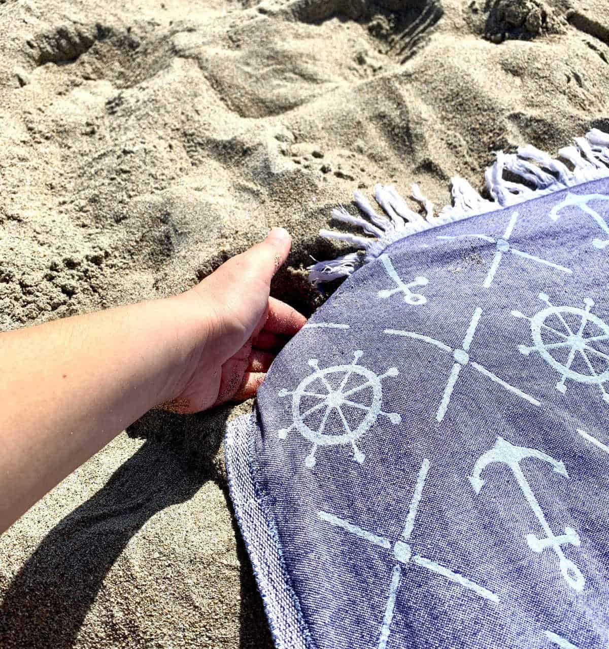 Wrap the Corners of a Towel in Sand