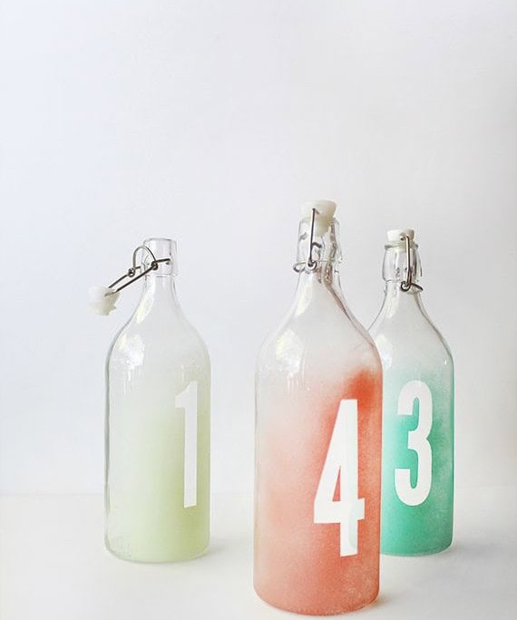 DIY Watercolor Table Numbers