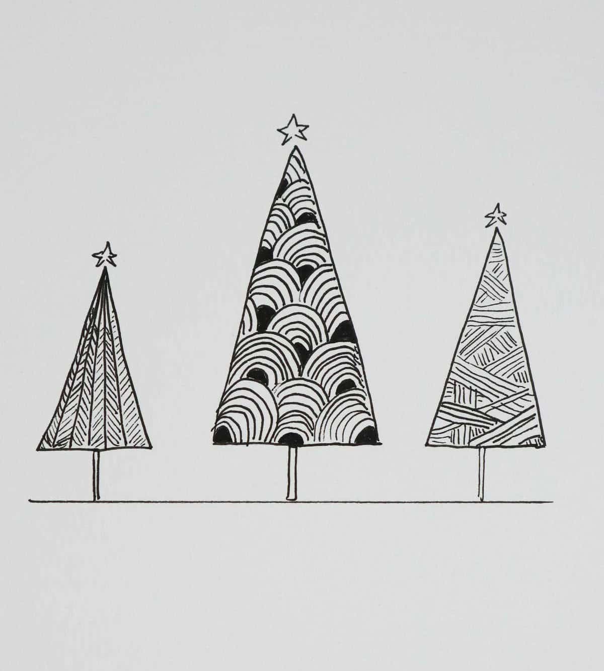 Textured Christmas Trees