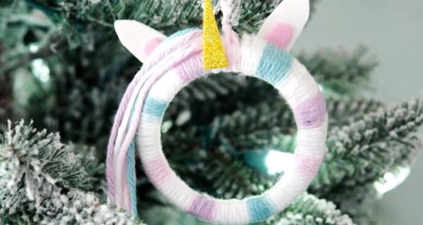 DIY Unicorn Ornament with a Mason Jar Ring