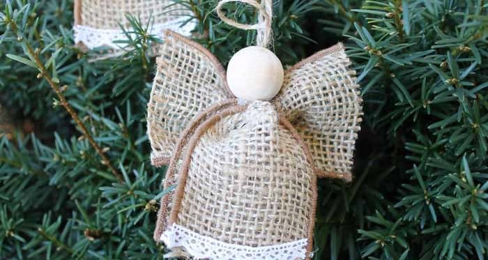 Burlap Angel Ornaments