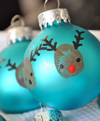 20-Minute Reindeer Thumbprint Ornaments