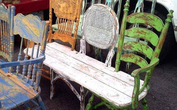 Make a Bench from Two Old Chairs