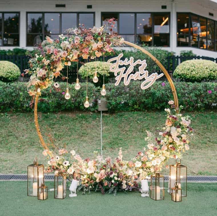 Floral Hoop Backdrop