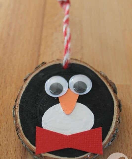 DIY Wooden Penguin Ornament