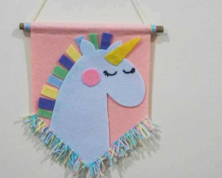 DIY Unicorn Felt Banner