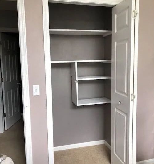 DIY Small Closet Shelves