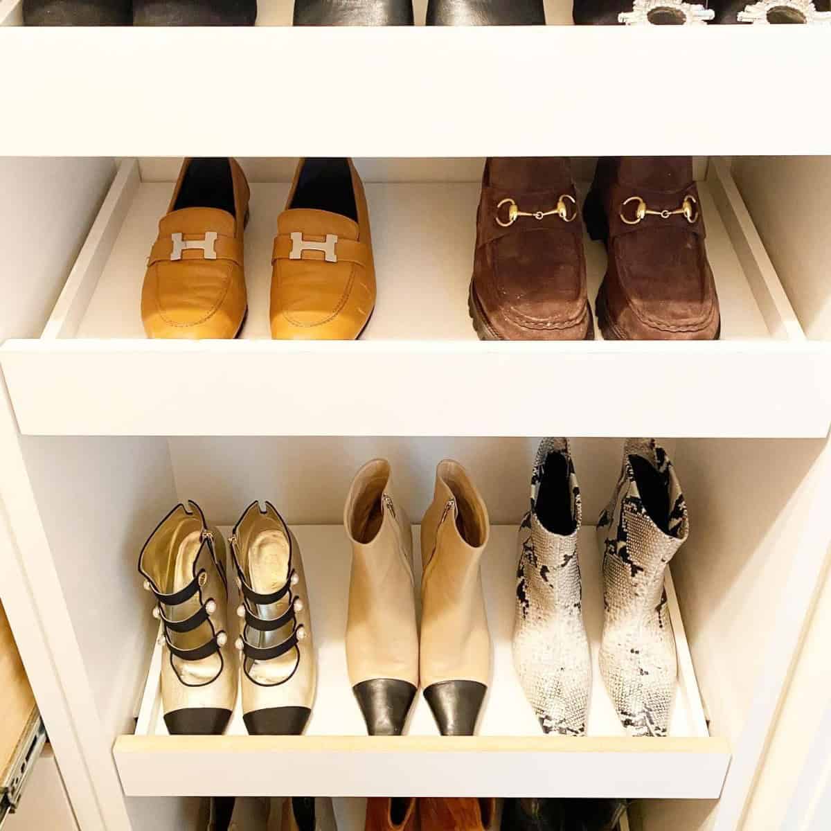 Vertical Pull Out Shoe Shelves