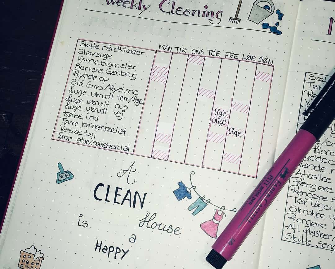 Weekly Cleaning Schedule