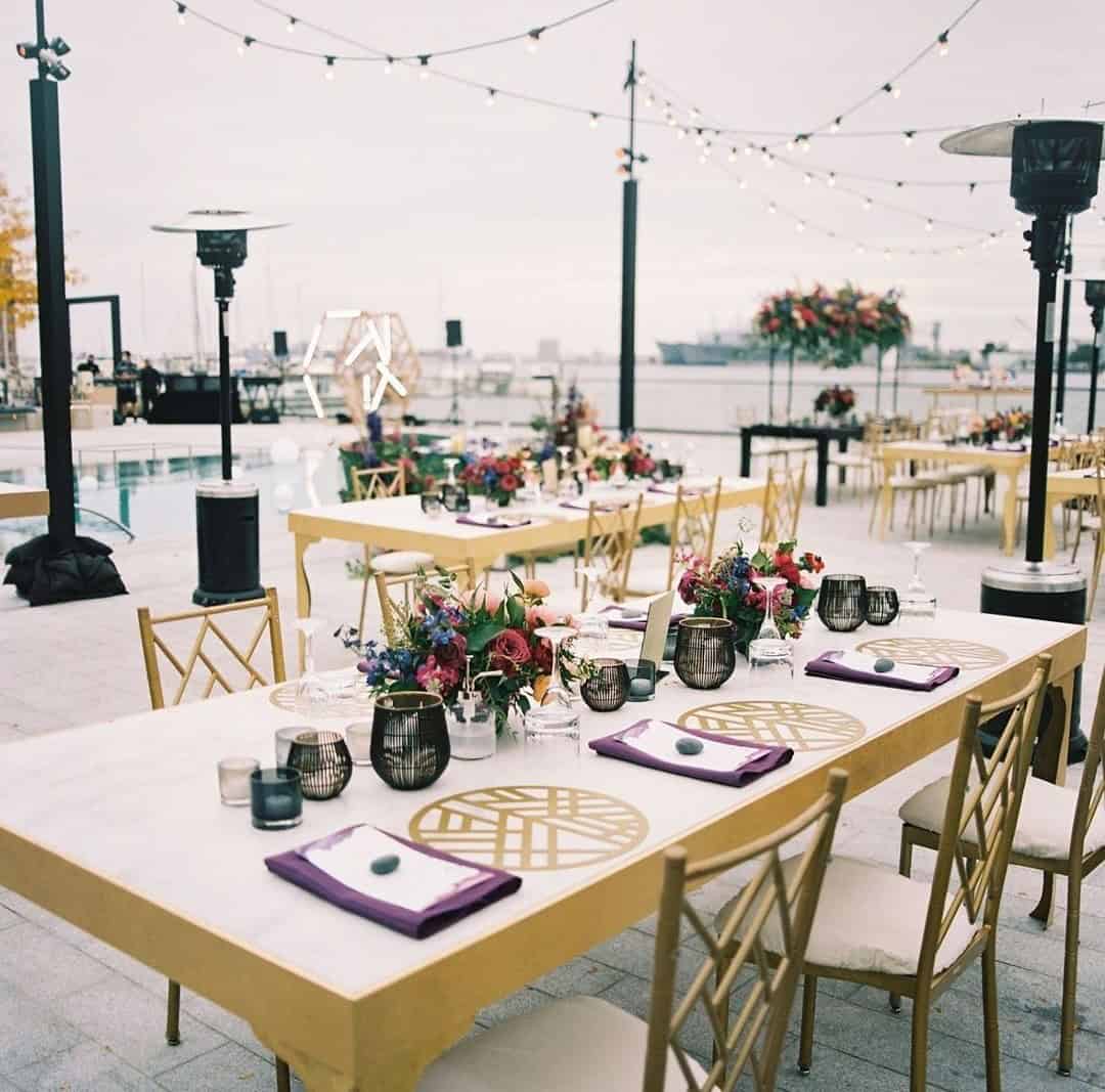 Waterfront Wedding Reception