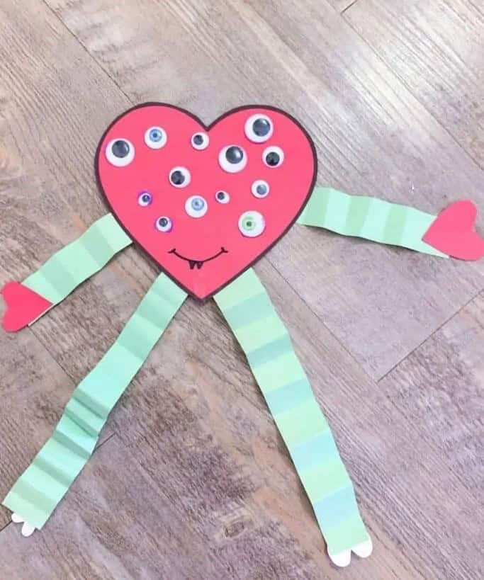 Climbing Heart Monster Valentine