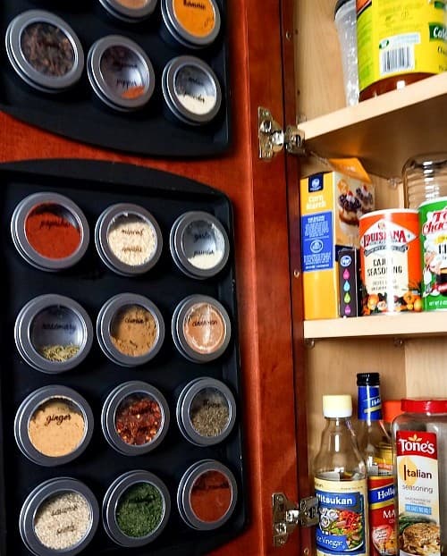 DIY Magnetic Spice Rack