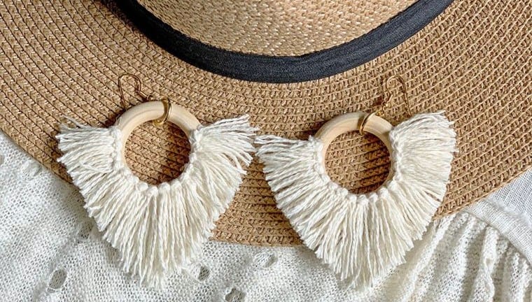 Statement Circle Fringe Earrings