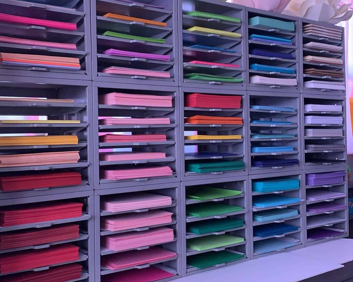 Cardstock Paper Organization