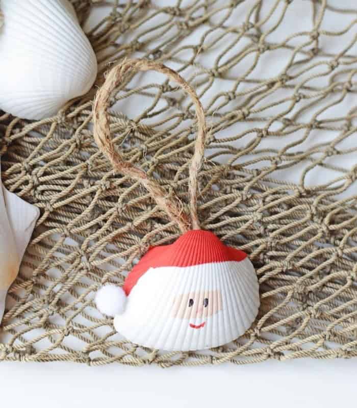 Santa Seashell Ornaments