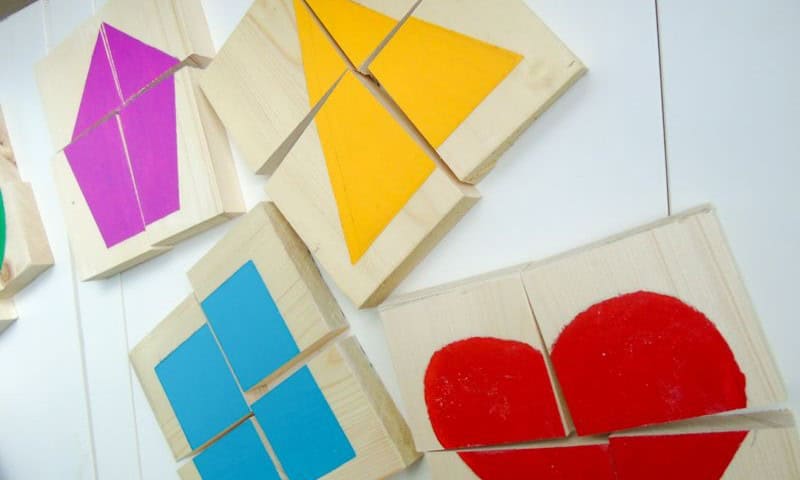 DIY Wooden Shape Puzzles