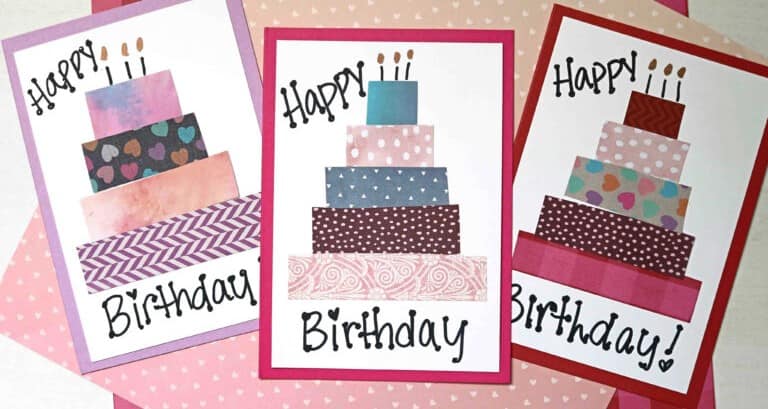 Paper Scrapped Birthday cards