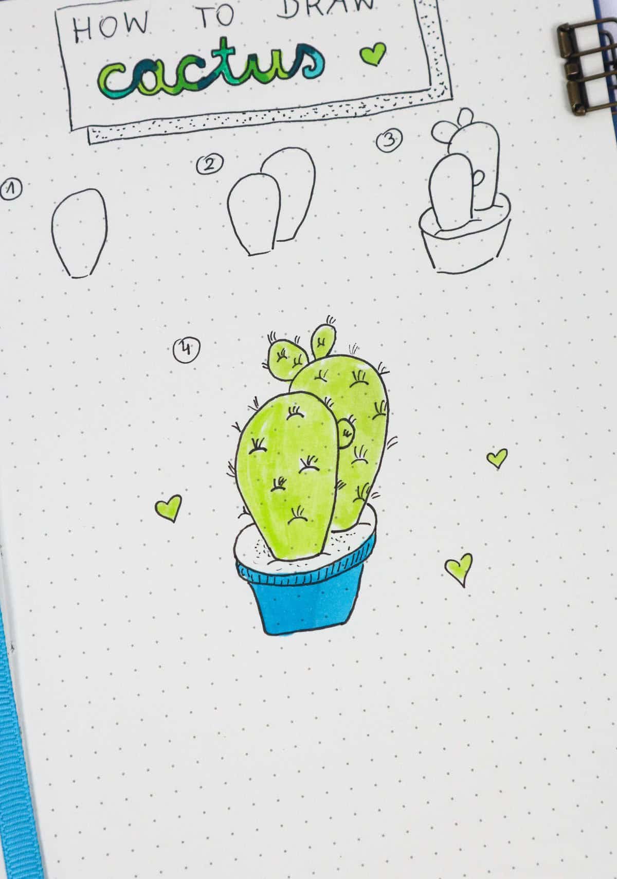 Prickly Pear Cactus Step-by-step