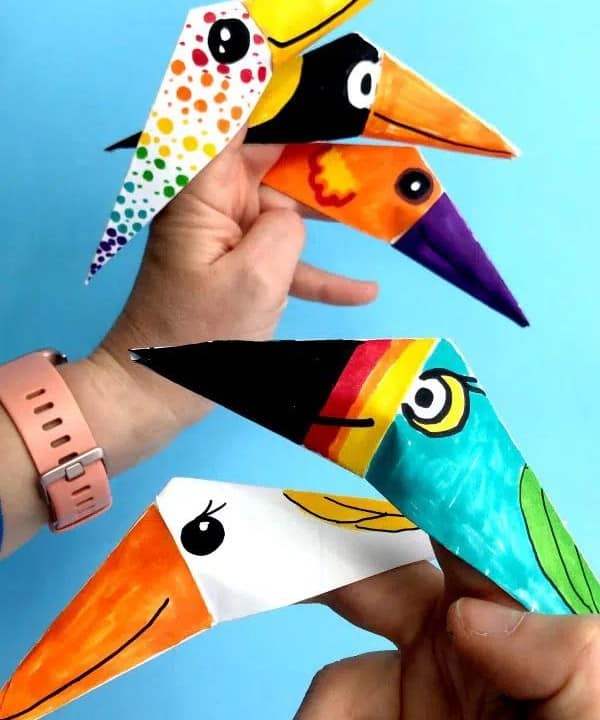 Finger Puppet Origami Bird